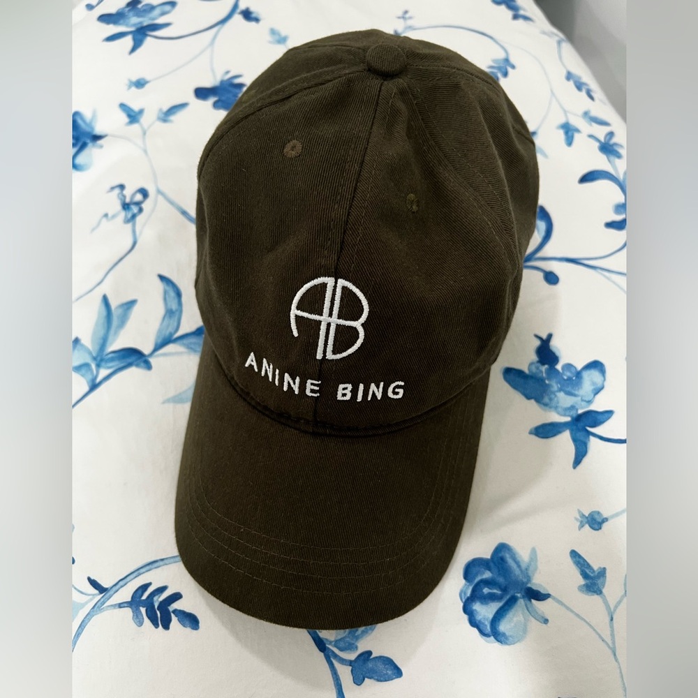 Anine Bing Dark Olive Baseball Cap